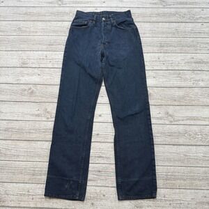 Vintage 90s Blue System Jeans Womens 27 Indigo Wash High Rise Straight Leg Italy